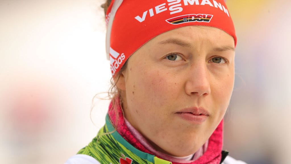 Edesmennyt Laura Dahlmeier.