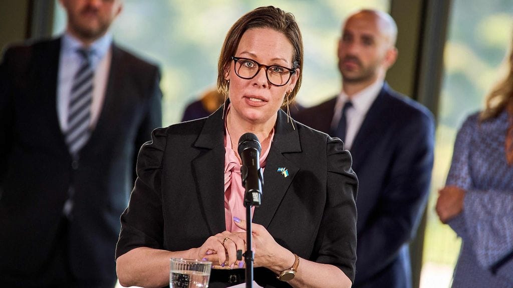 Ruotsin ulkoministeri Maria Malmer Stenergard kuvattuna huhtikuussa 2025.