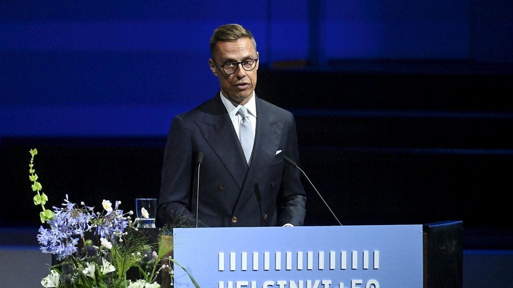 Alexander Stubb kuvattuna Helsinki+50 -konferenssissa 31. heinäkuuta. Stubb sanoo STT:lle toivovansa, että Suomi tunnustaisi Palestiinan, mutta hän ei ota kantaa hallituksen sisäisiin ristiriitoihin asiasta.