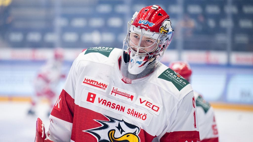 Vaasan Sportin maalivahti Masi Härkönen.