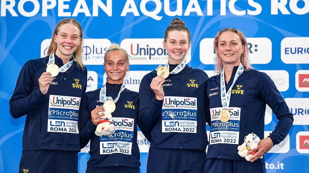 Ruotsi joutui tavoittelemaan tällä kertaa mitaleita ilman oikealla kuvassa olevaa Sarah Sjöströmiä, joka on raskauden myötä kilpailutauolla.