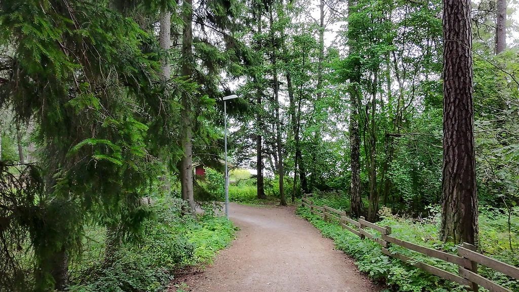 Kuvassa pyörätien kaarre, jossa onnettomuus tapahtui. Kuva: Poliisi.