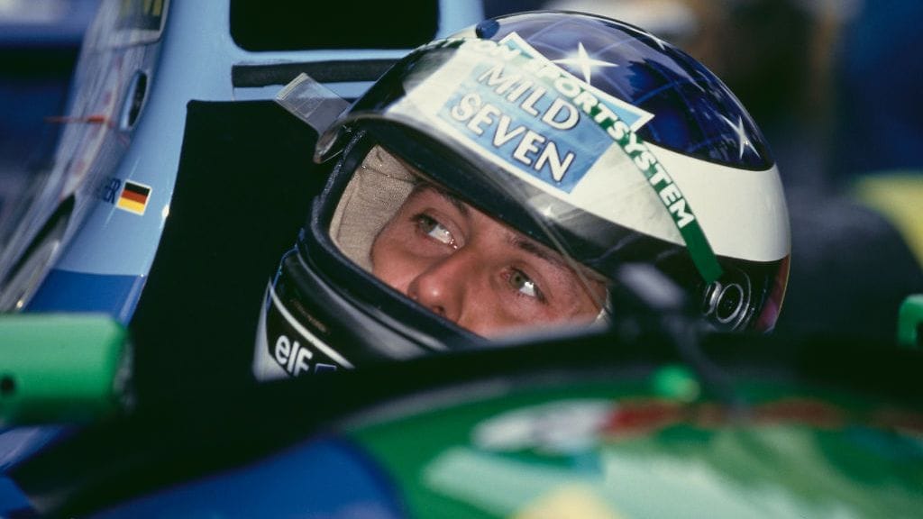 Michael Schumacher ajoi Benettonilla vuodet 1991–1995.