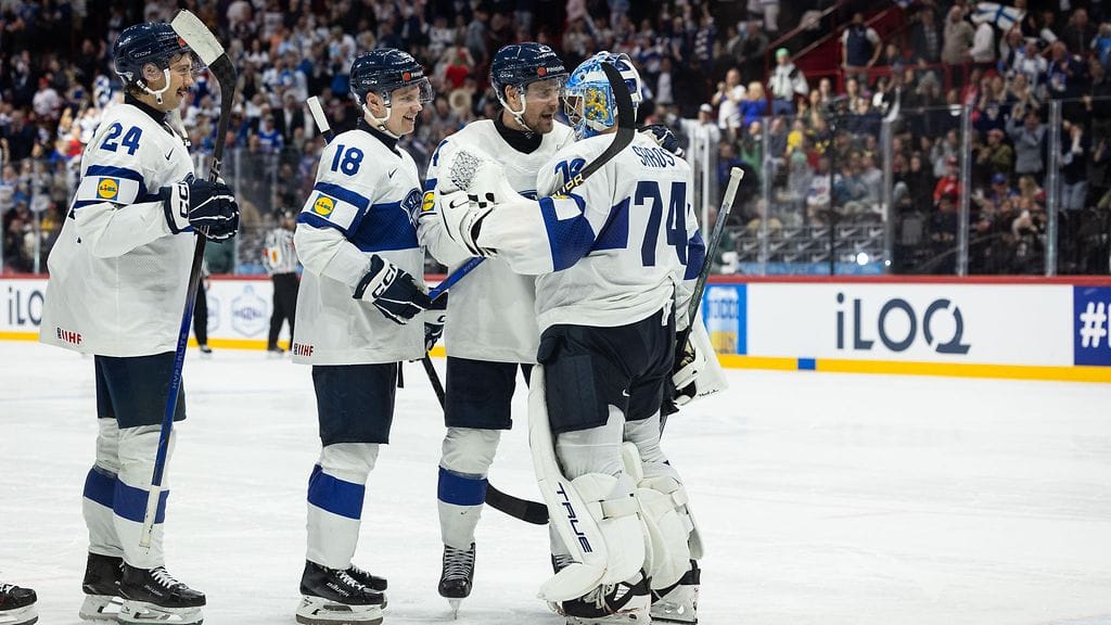 Kuvituskuvassa leijonamiehistöä kevään 2025 MM-kisoissa.