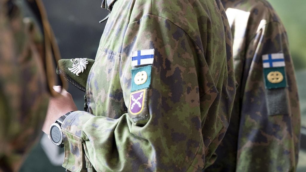 Varusmiehiä Defence Innovation Network Finland (DEFINE) -verkoston tilaisuudessa Riihimäellä 20. elokuuta.