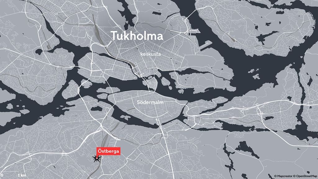 Poliisi sai useita ilmoituksia voimakkaasta räjähdyksestä Östbergan alueella.