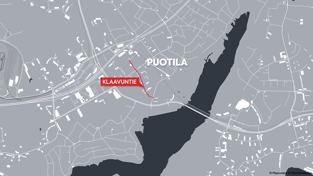 Poliisi sai lauantai-iltana tehtävän ampumistapaukseen liittyen Klaavuntielle.