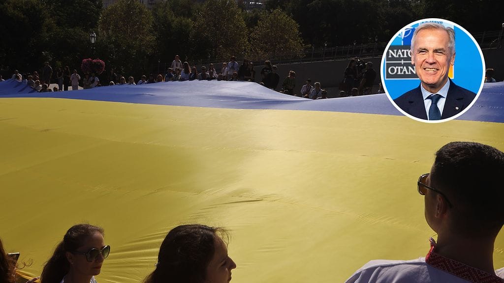 Kanadan pääministeri Mark Carney vierailee Ukrainassa maan itsenäisyyspäivänä. Kuvassa itsenäisyyspäivän viettoa Odessassa. Mark Carney kuvattuna kesäkuussa 2025.