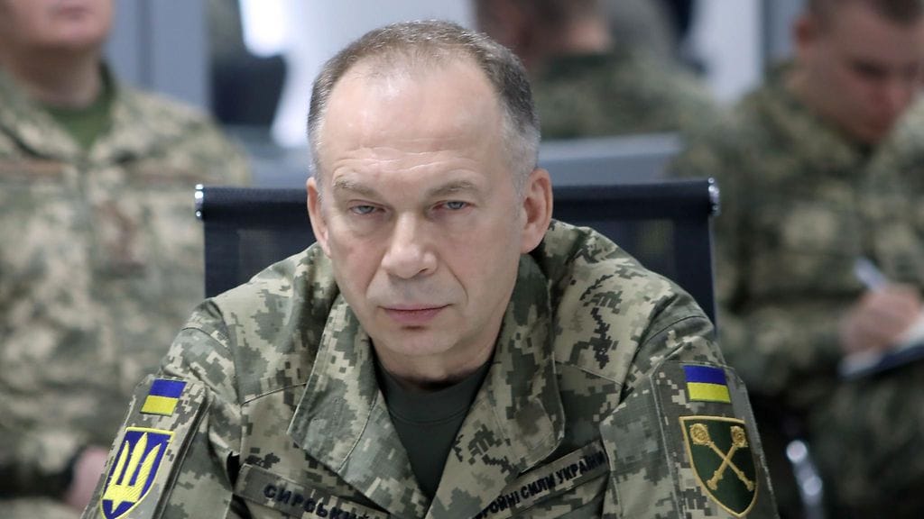 Ukrainan joukkojen komentaja Oleksandr Syrskyi. Kuvituskuva.