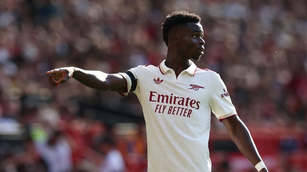 Bukayo Saka iski viikonloppuna maalin, mutta joutuu nyt sairastuvalle.