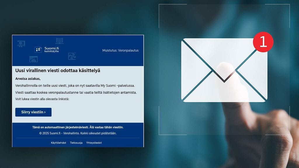Huijaus Verohallinnon nimissä näyttää tältä.