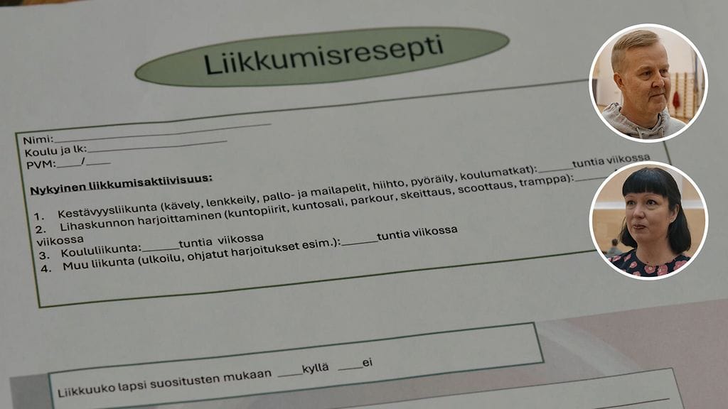 Joensuun kaupungin peruskoululaisille liikkumisreseptejä kirjoittaa personal trainer Anssi Jumppanen. Joensuun kaupungin opetuspäällikkö Mirka Taavetin mukaan myös opettajia koulutetaan lasten liikkumisesta.