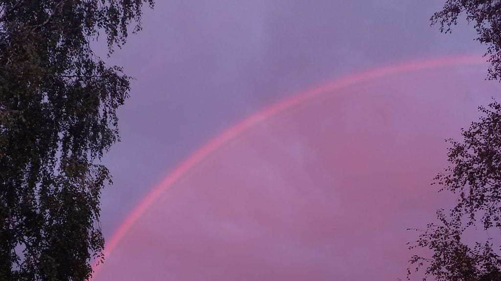 LUKIJAN KUVA Vaaleanpunainen sateenkaari Lappeenranta 2025