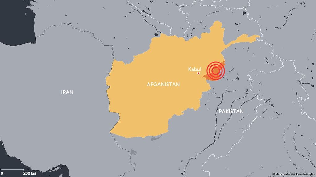 Järistys iski maan itäosiin.