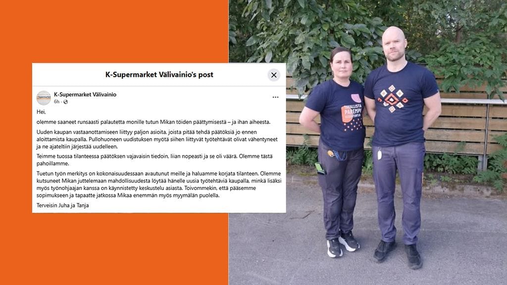 Oululainen K-kauppa sai runsaasti palautetta päätöksestään.