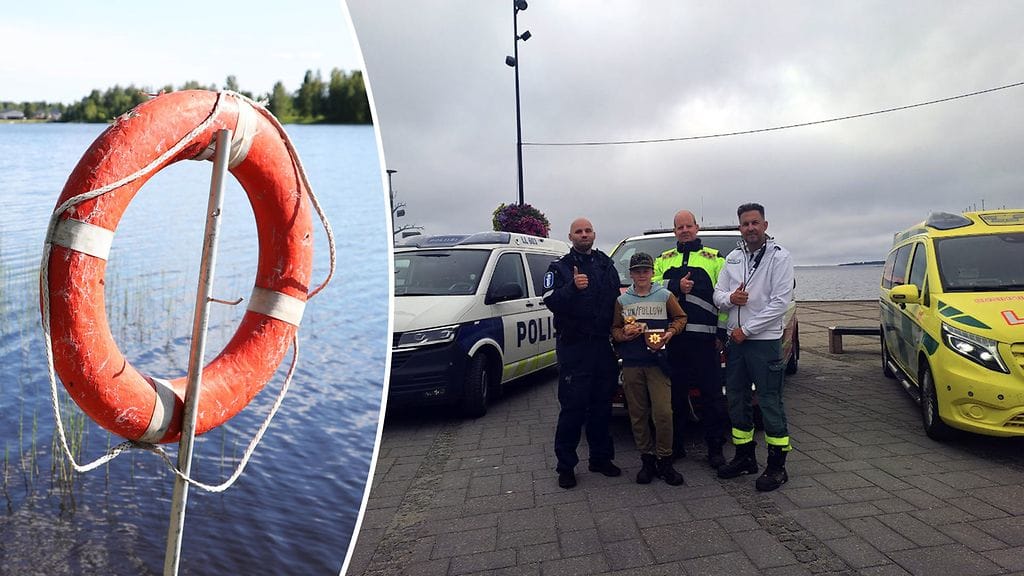 Kuvassa Topi vastaanottaa palkintoa viranomaisilta; Lapin poliisilaitokselta, Lapin pelastuslaitokselta ja Lapin hyvinvointialueen ensihoidolta. Riku saa kunnianosoituksen myöhemmin.