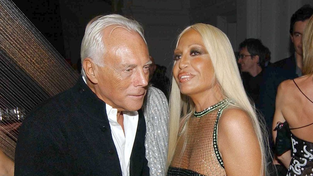 Giorgio Armani ja Donatella Versace lokakuussa 2003