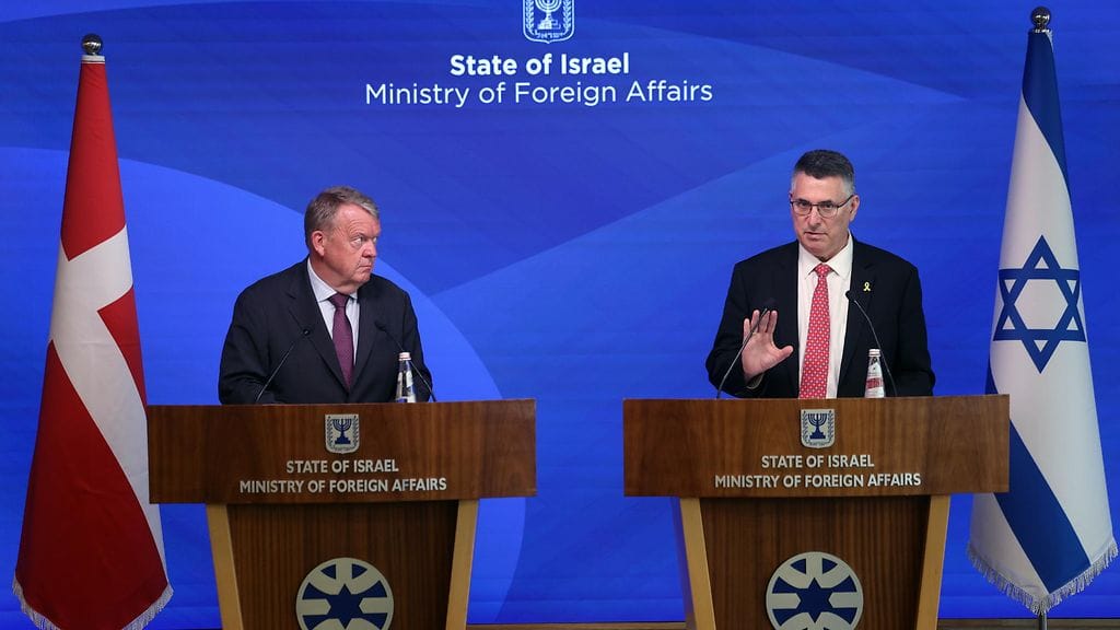 Israelin ulkoministeri Gideon Sa'ar ja Tanskan ulkoministeri Lars Lokke Rasmussen AOP