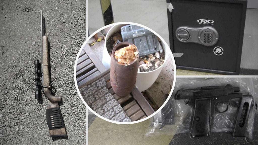 Miehen kotoa löytyi vuonna 2021 aseita ja räjähteitä.
