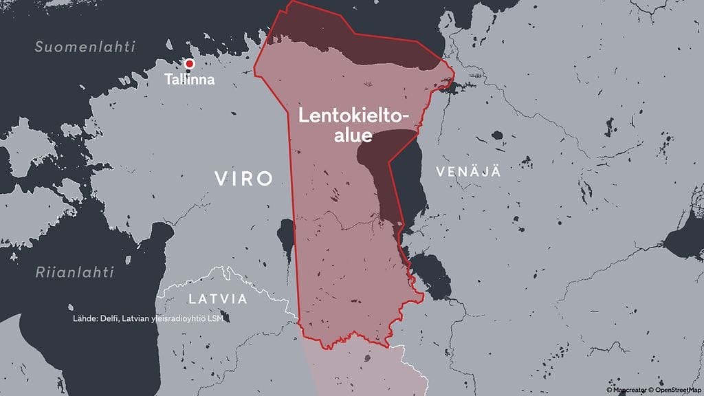 1209 Viro lentokieltoalue kartta