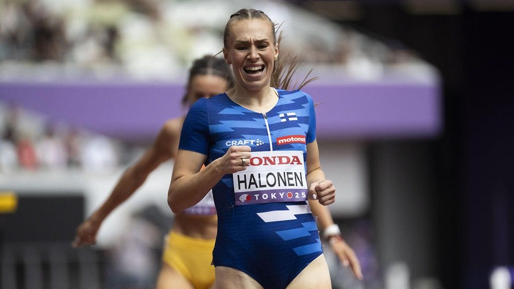 Kristiina Halonen ei ollut tyyväinen juoksuunsa Tokion MM-kisoissa.