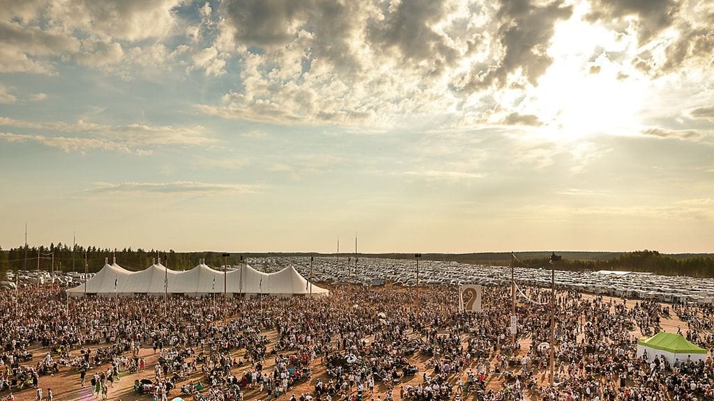 Suviseurojen seurakenttä Pudasjärvellä kesäkuussa 2024.