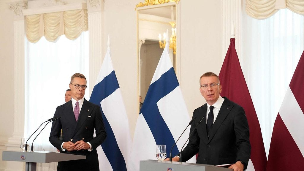 Presidentti Stubb tapasi lehdistöä Latvian-valtiovierailullaan.
