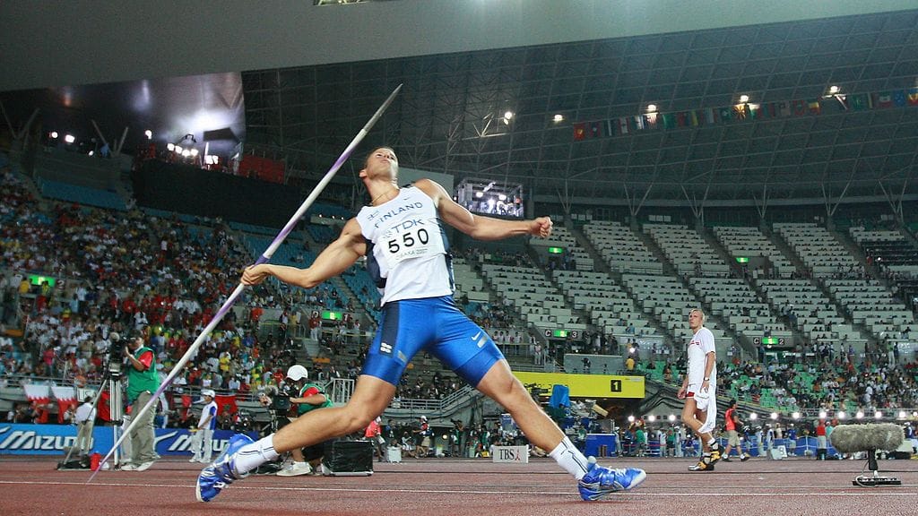 Tero Pitkämäki otti MM-kultaa Japanin Osakassa vuonna 2007.