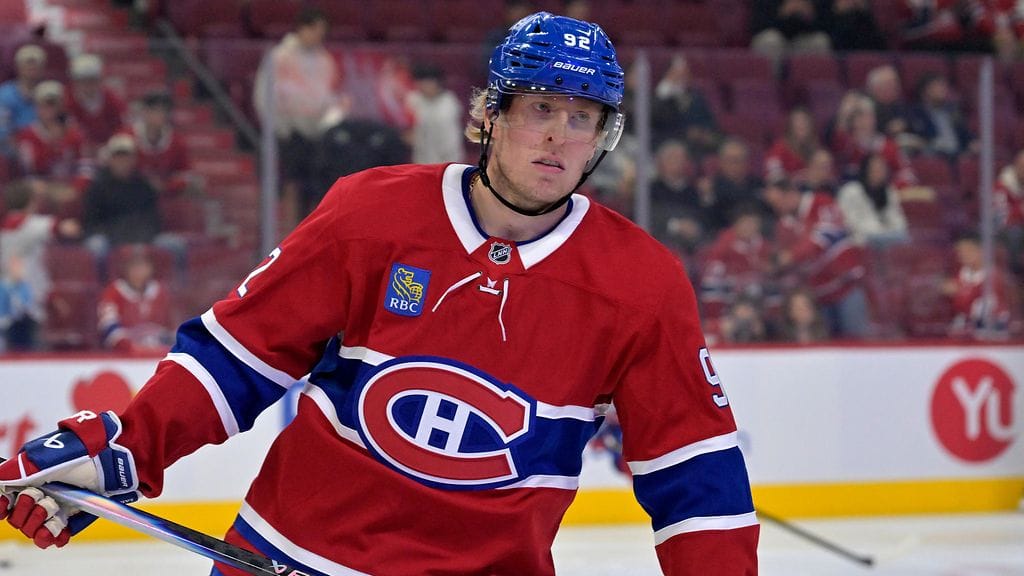 Patrik Laine harjoitusottelussa Pittsburgh Penguinsia vastaan.