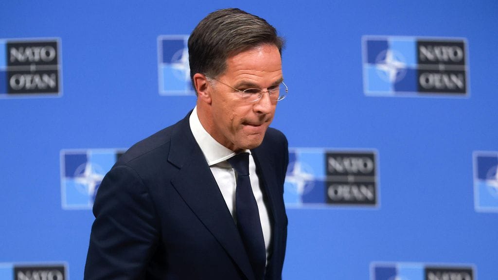 Mark Rutte kuvattuna Brysselissä 23. syyskuuta 2025.