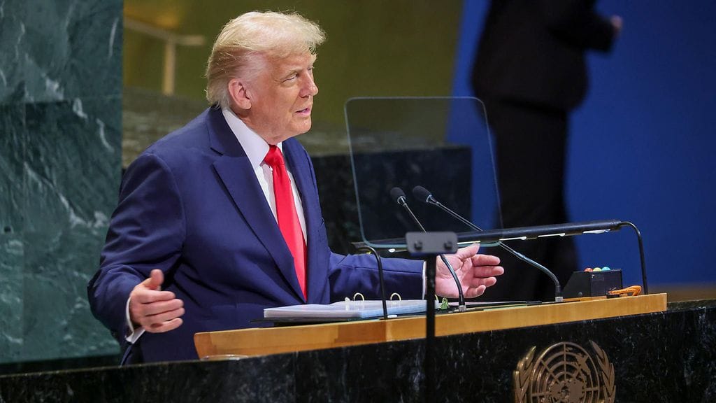 Trump piti tiistaina YK:n yleiskokouksessa erikoisen ja polveilevan puheen, joka venyi lähes tunnin pituiseksi.