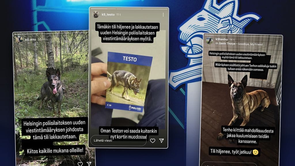 Useampi Helsingin poliisikoirien sometileistä on kertonut sunnuntain ja maanantain päivän aikana, että niiden tilit lakkautetaan työnantajan määräyksestä.