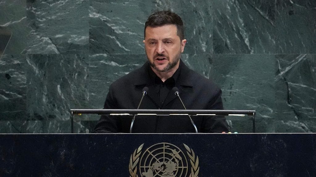 Ukrainan presidentti Volodymyr Zelenskyi puhui aikaisemmin tällä viikolla YK:n yleiskokouksessa.