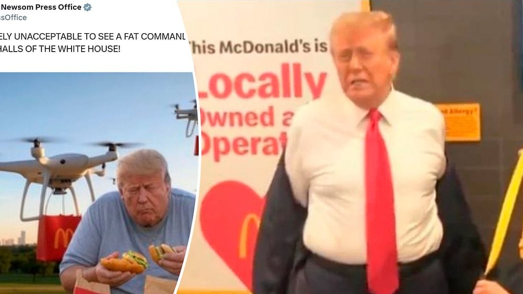 Kuvakollaasi Trumpin paino