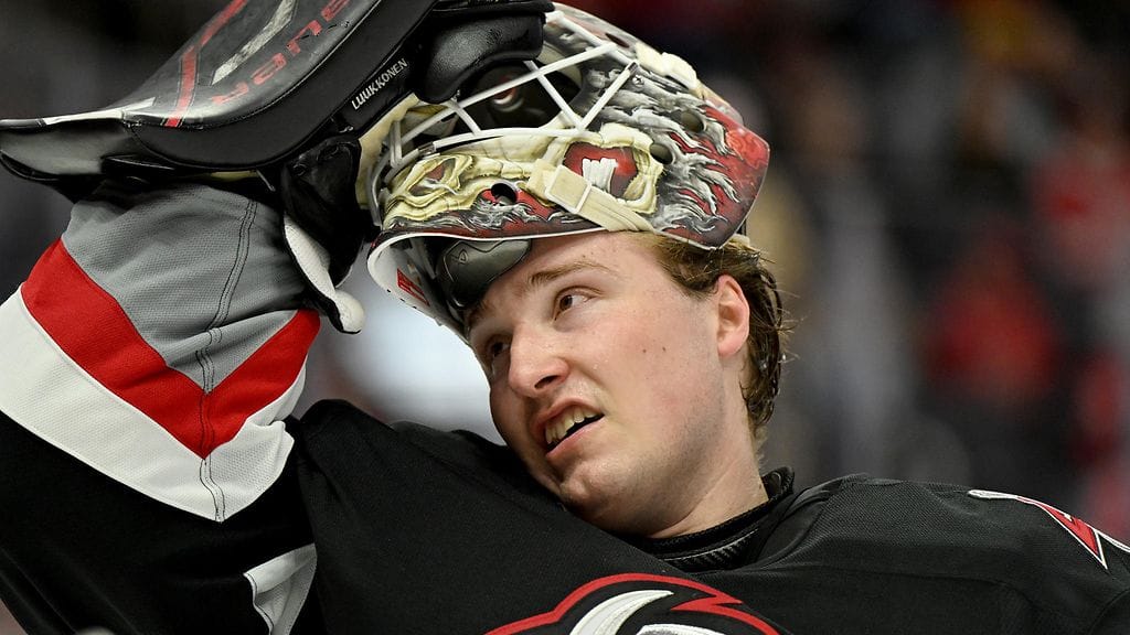 Ukko-Pekka Luukkonen pelasi viime kaudella Buffalossa 55 ottelua päästettyjen maalien keskiarvolla 3,20.