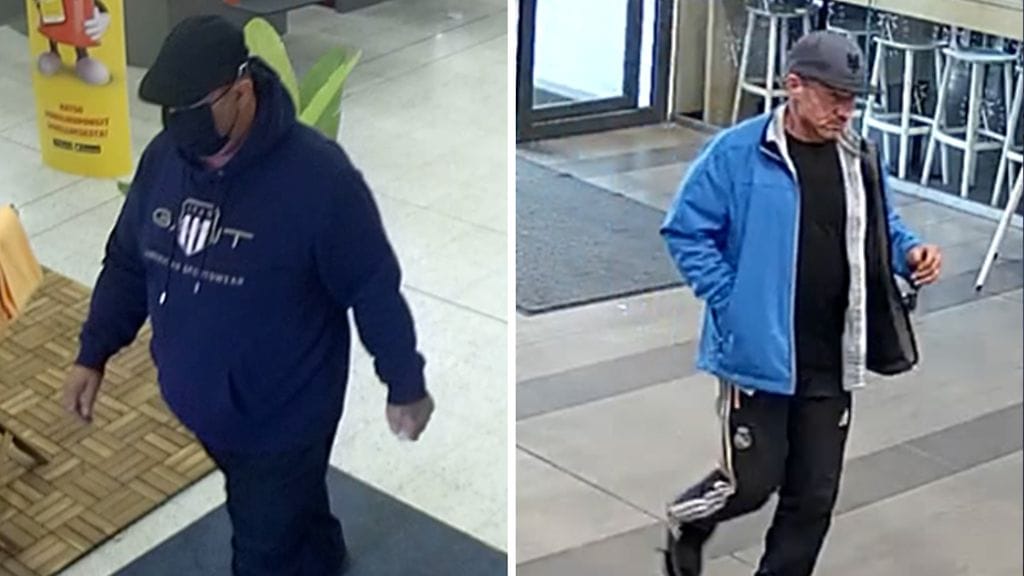 Poliisi on julkaissut kuvan kahdesta miehestä, joiden epäillään käyttäneen anastettua pankkikorttia yli 2000 euron arvosta Iitissä.