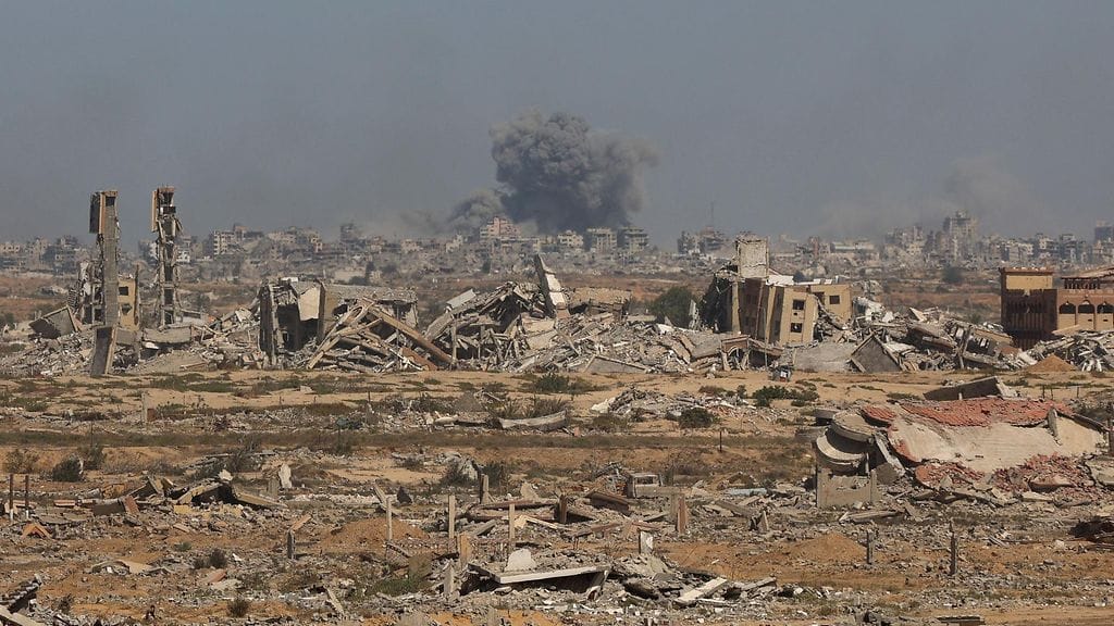 Donald Trumpin hallinnon laatimasta suunnitelmasta neuvotellaan Egyptissä. Kuva Gazasta 2. lokakuuta.