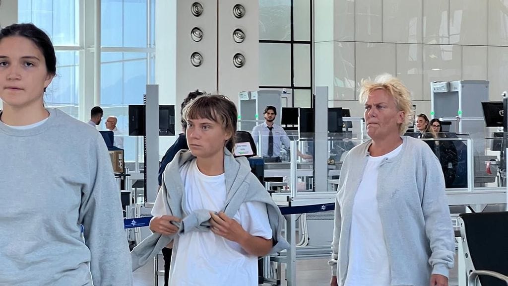 Israelin ulkoministeriön kuvaa Greta Thunbergistä 6.10.2025