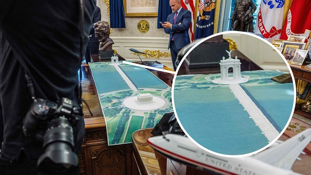 Riemukaaren suunnitelma oli Trumpin työpöydällä, kun toimittajat odottivat Stubbin ja Orpon saapumista.