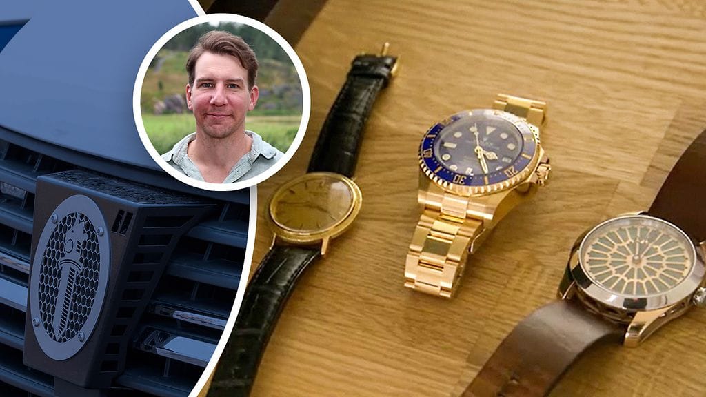 Näyttelijä Aku Hirviniemen kelloliikkeestä yritettiin ostaa rikollisella rahalla kelloa keskiviikkona.