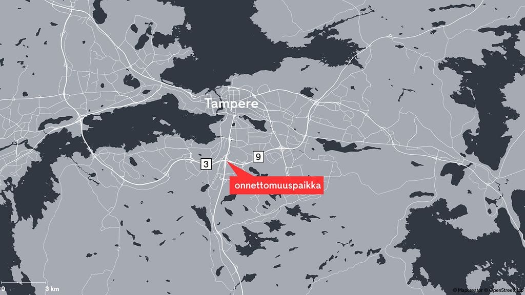 Jyväskylän suunnasta Helsinkiin päin menevä liikenne ohjataan Tampereen suuntaan onnettomuuspaikan kohdalla.