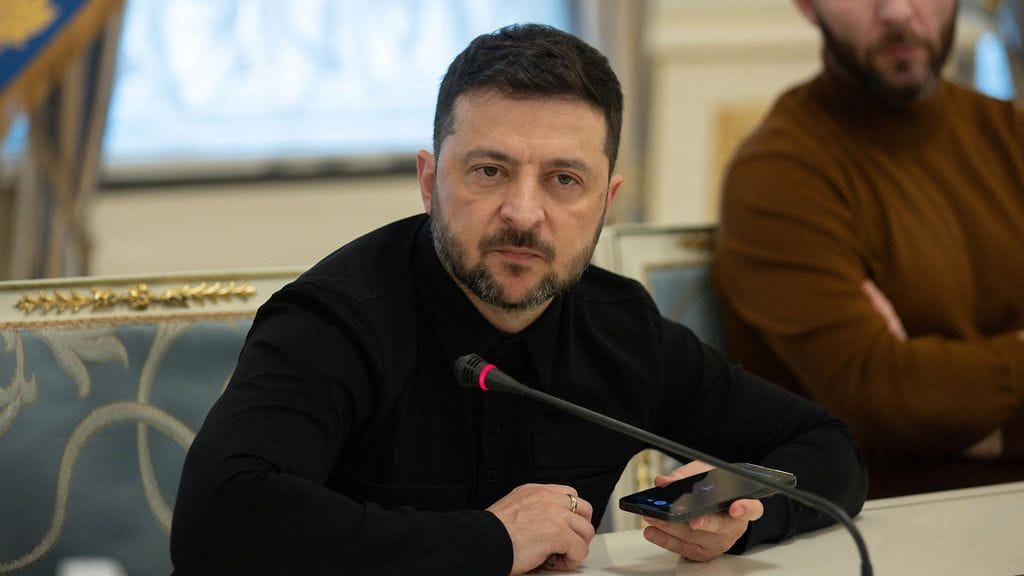 Ukrainan presidentti Volodymyr Zelenskyi Kiovassa 19. lokakuuta.