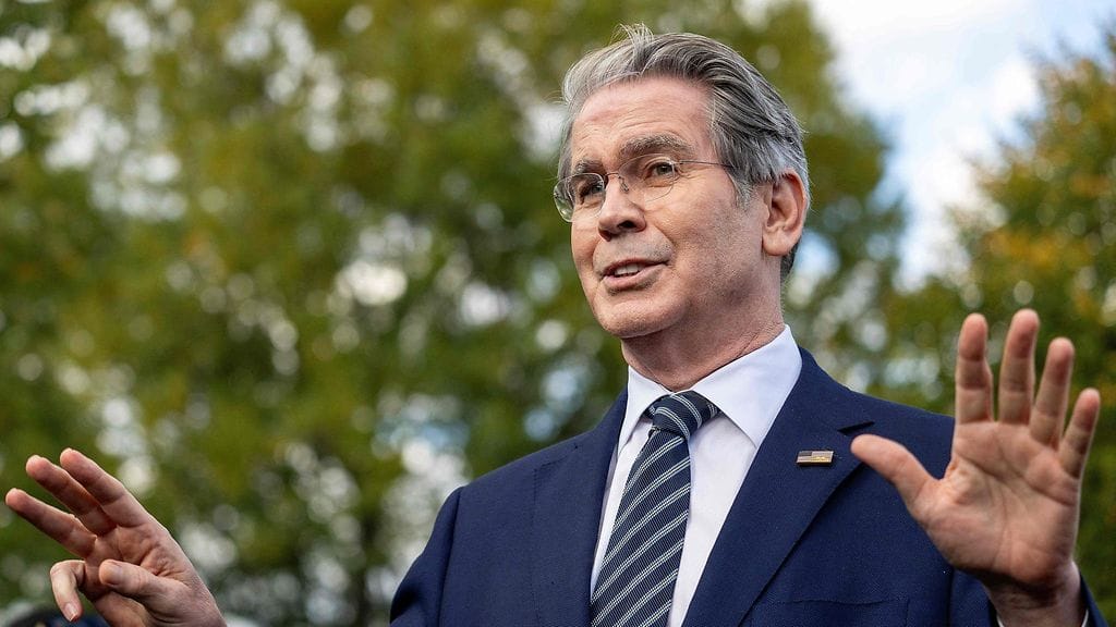 Yhdysvaltojen valtiovarainministeri Scott Bessent Valkoisessa talossa 22. lokakuuta.