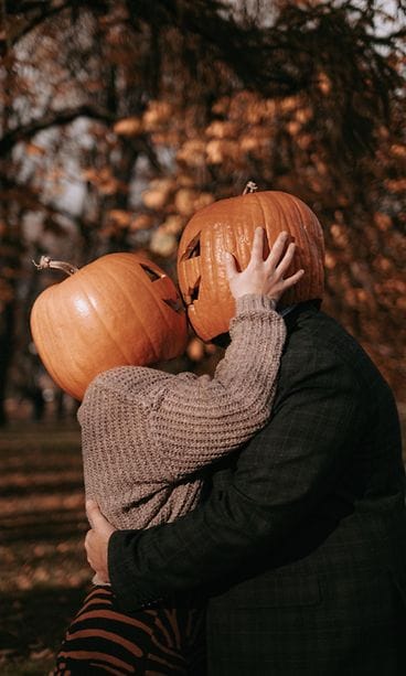 Halloween, pariskunta, kurpitsa