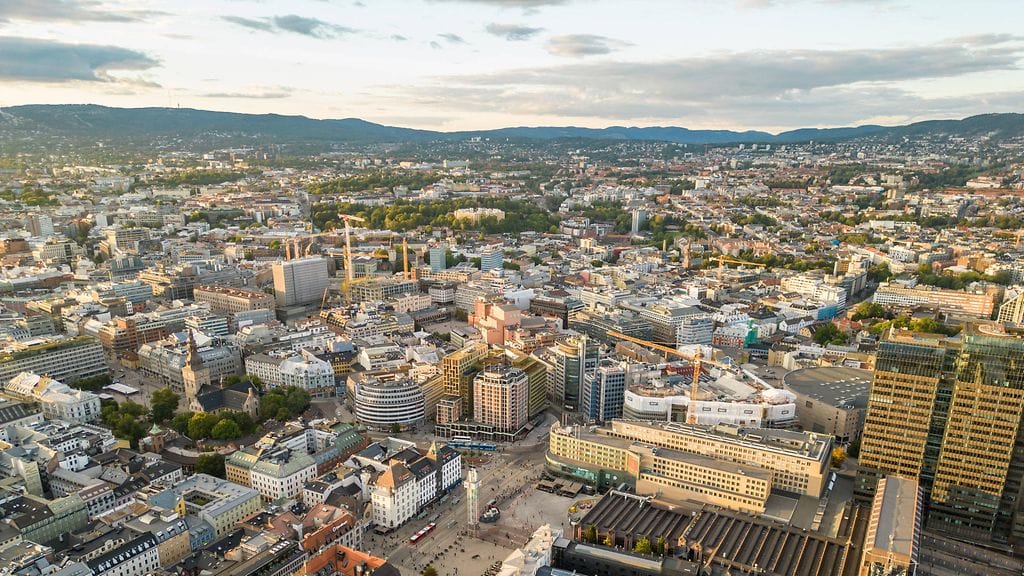 Kuvituskuvassa ilmakuvaa Oslosta.
