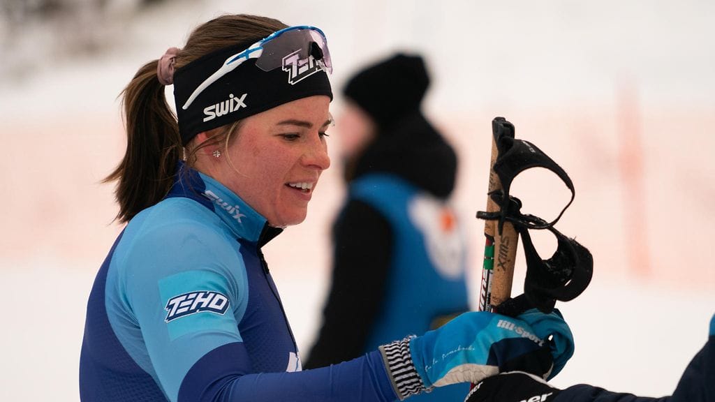 Krista Pärmäkoski hiihti kuudenneksi Suomen Cupin sprintissä Vuokatissa.