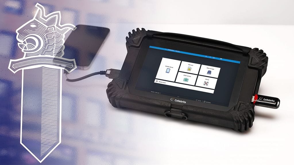 Cellebriten UFED-laite, jota käytetään tietojen keräämiseen älylaitteista. Kuva: Cellebrite.