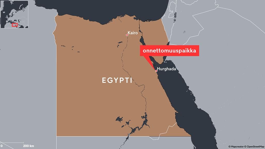 Hurghada sijaitsee Punaisenmeren länsirannalla.