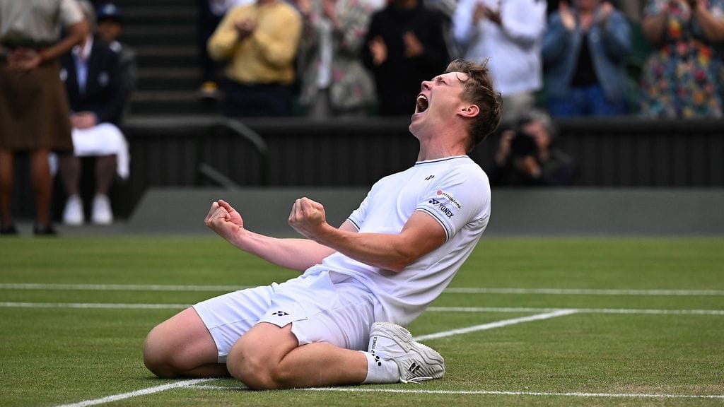 Harri Heliövaara tuuletti Wimbledon-mestaruutta villisti kesällä 2024.