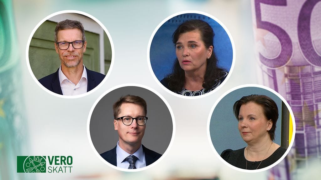 Kuvassa ovat Ilkka Luoma (ylhäällä vasemmalla), Tarmo Martikainen, Marina Erhola ja Sally Leskinen.